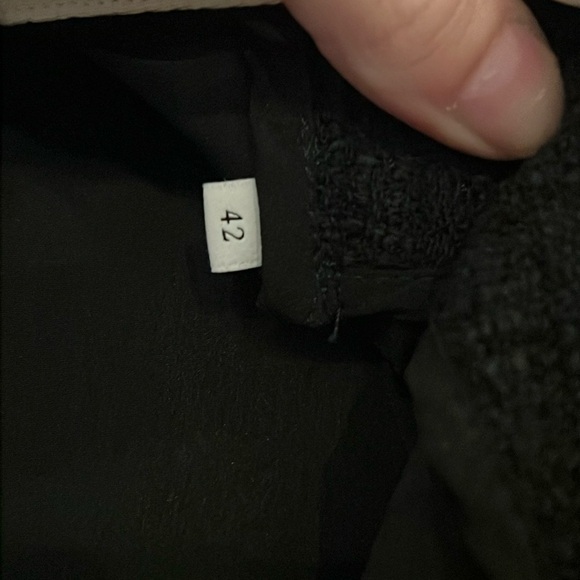 AMAZING! ‘SANDRO Paris’ Peter Pan Collar Black Tweed Dress! Size 42! - Picture 13 of 16